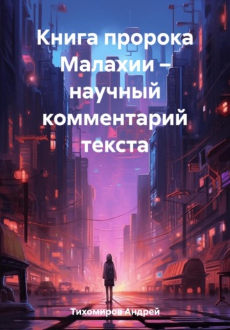 Андрей Тихомиров, Книга пророка Малахии – научный комментарий текста